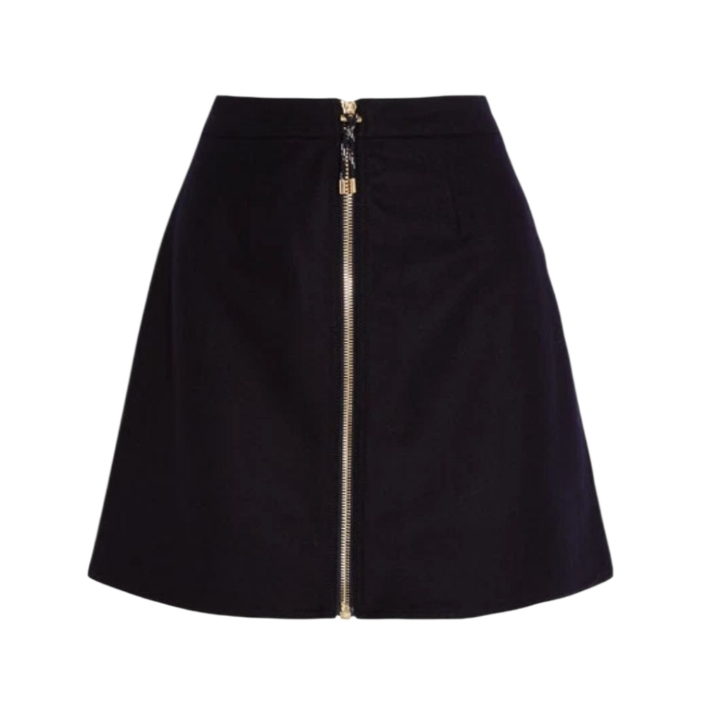 NEW Acne Studios Prisca Wool Cashmere Blend Midnight Blue Skirt Sz 42 US 8